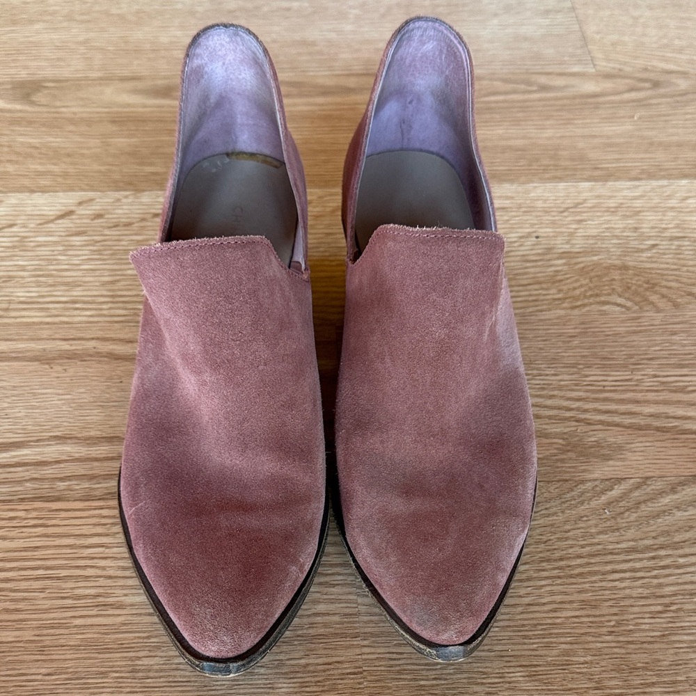 Suede Pointed Toe Loafers